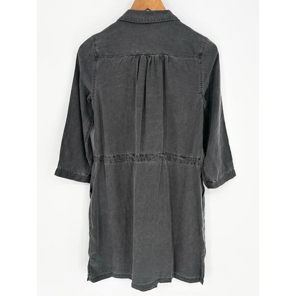 Old Navy Gray Tencel Tie-belt Utility Dress Size XS - Picture 2 of 8